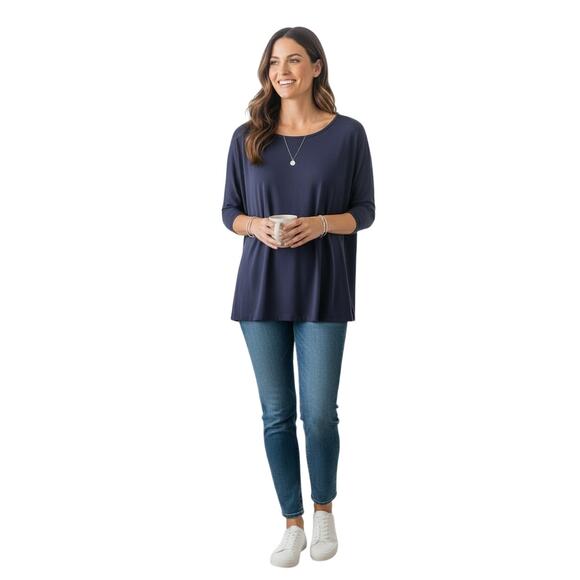 Columbia Blue Scoop Front V‑Back Top Soft Stretch Size XL Excellent - Picture 8 of 8